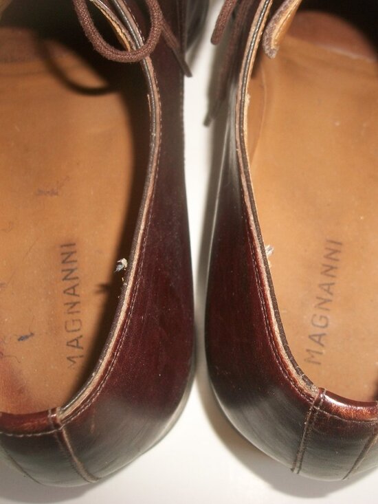 Magnanni Melo Handmade Brown Leather Lace Up Luxury Oxfords 10.5M $435 main image 3